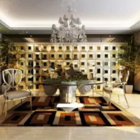 Interior Design Family Resting Place 3d model