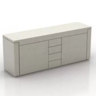 White Fashion Desk Furniture 3d model White Fashion Desk Furniture 3d model