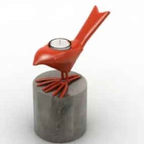Red Bird Alarm Clock 3d model