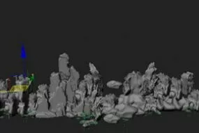 Outdoor Rockery Design 3d model