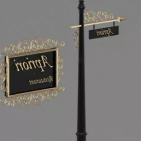 European Roadside Billboard 3d model