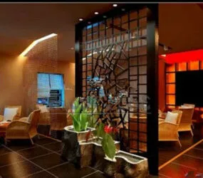 Chinese Teahouse Interior Scene 3d model