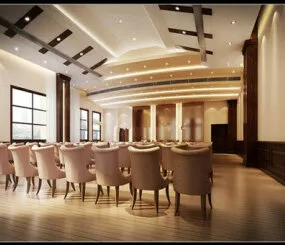 Continental Auditorium Interior Scene 3d model
