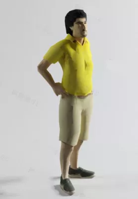 Standding Men In Shorts Character 3d model Standding Men In Shorts Character 3d model