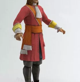 Male Nobility Uniform 3d model