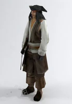 Captain Jack Sparrow Character 3d model Captain Jack Sparrow Character 3d model