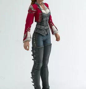 Female Worker 3d model