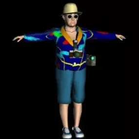 Casual Dress Male 3d model