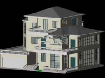 Simple Villa Modernism Architecture Building 3d model