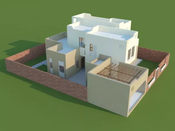 House Plan 3d Visualization 3d model House Plan 3d Visualization 3d model