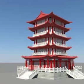 Ancient Chinese Pagoda 3d model