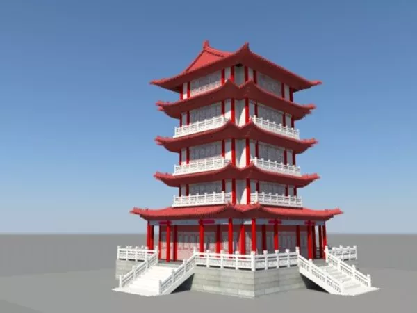 Ancient Chinese Pagoda 3d model Ancient Chinese Pagoda 3d model