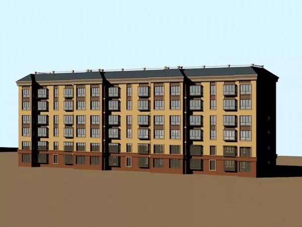 Glass Facade Condominium Complex 3d model