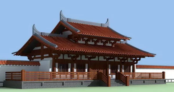 Ancient Chinese Architecture Temple 3d model Ancient Chinese Architecture Temple 3d model