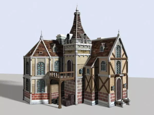 Medieval Town House 3d model Medieval Town House 3d model