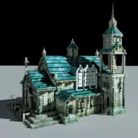 Medieval Catholic Church 3d model