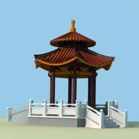 Chinese Garden Pavilion 3d model