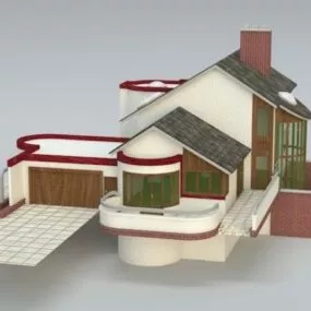 Modern Country House 3d model