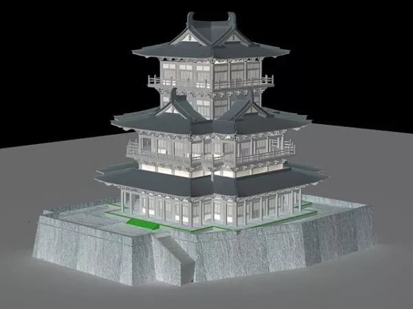 Traditional Architecture Garden Pavilion 3d model