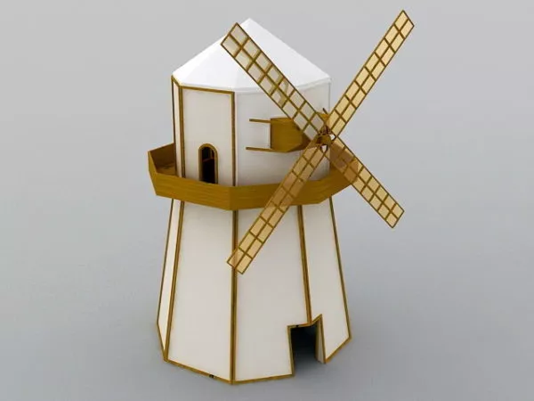 Ancient Rock Windmill 3d model
