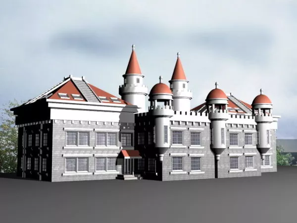 Classic Colonial Mansion 3d model
