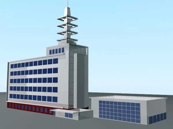 Communications Building 3d model Communications Building 3d model