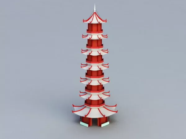 Ancient China Pagoda 3d model