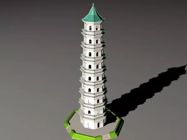 Tall Pagoda 3d model Tall Pagoda 3d model