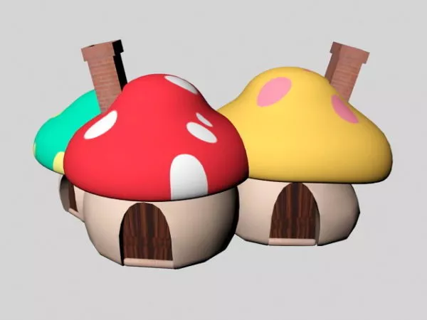 Simple Mushroom Toy 3d model