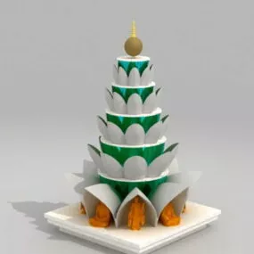 Buddhist Tower 3d model