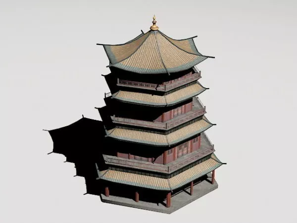 Chinese Pagoda 3d model Chinese Pagoda 3d model