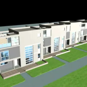 Townhouse Buildings 3d model