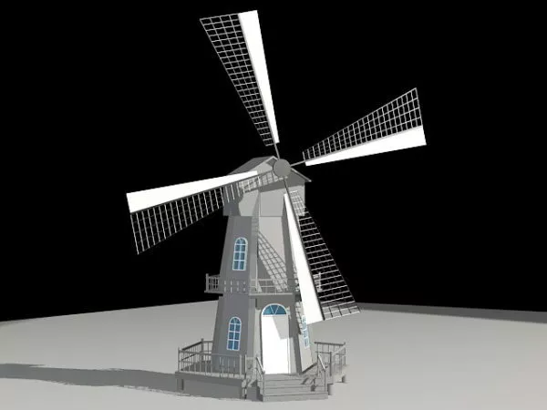 Ancient Rock Windmill 3d model