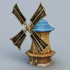 Farm Windmill Cartoon 3d model