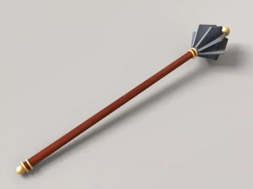 Medieval Flanged Mace 3d model Medieval Flanged Mace 3d model