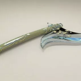 Fantasy Crystal Axe 3d model
