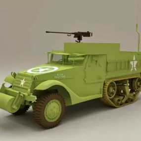 M3 Half-track Personnel Carrier 3d model