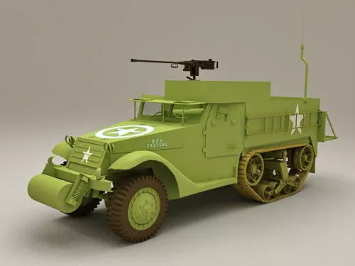 M3 Half-track Personnel Carrier 3d model M3 Half-track Personnel Carrier 3d model