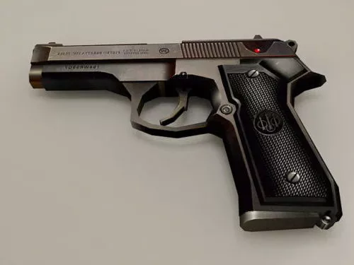 Beretta Pistol Low Poly 3d model Beretta Pistol Low Poly 3d model