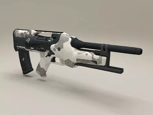 Sci Fi Sub Machine Gun Low Poly 3d model Sci Fi Sub Machine Gun Low Poly 3d model