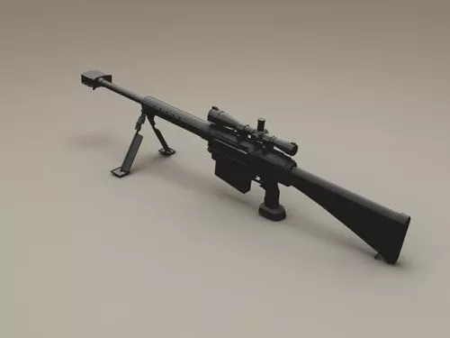 M16 Sniper Rifle 3d model M16 Sniper Rifle 3d model