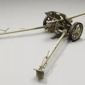 Pak 38 Anti-tank Gun 3d model