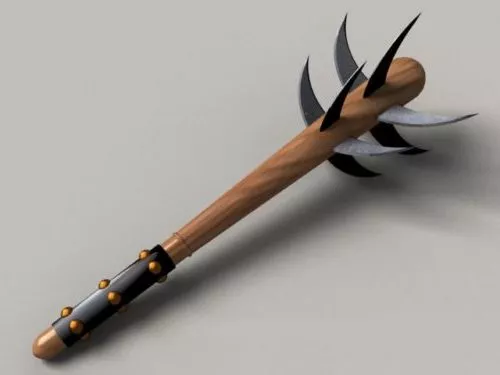 Bladed Mace Weapon 3d model Bladed Mace Weapon 3d model