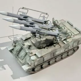 2k12 Kub Mobile Surface-to-air Missile System 3d model