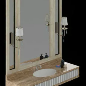 Wall Mount Bathroom Vanity 3d model
