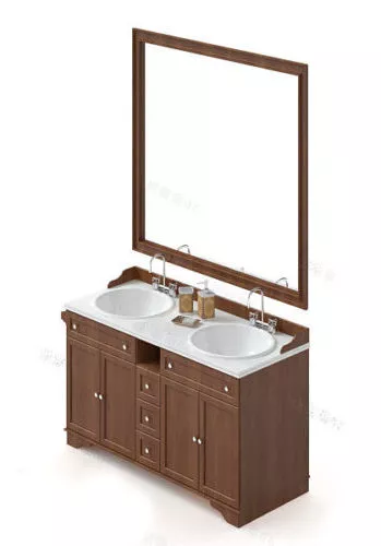 Metal Sink Low Poly 3d model