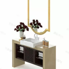 Hotel Bathroom Vanity 3d model
