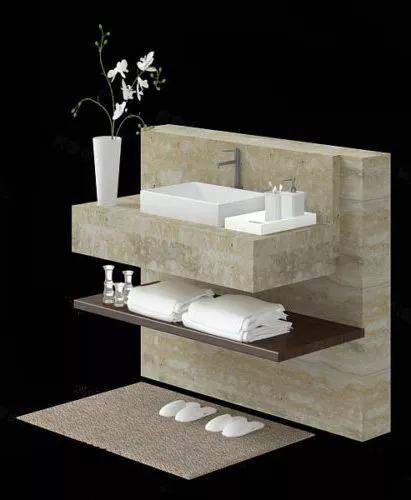 Bathroom Vanity And Accessories 3d model Bathroom Vanity And Accessories 3d model
