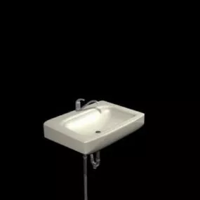 Wall Hung Bathroom Basin 3d model