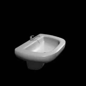 Wall Mounted Basin Sink 3d model